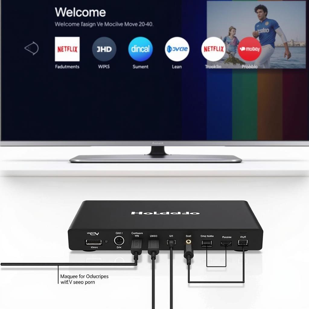 Android TV Box Q10 kết nối với TV