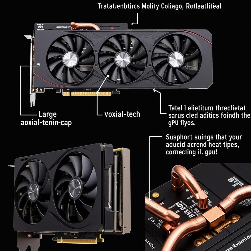 Hệ thống tản nhiệt DirectCU III trên ASUS ROG Strix GTX 1070 Ti A8G Gaming