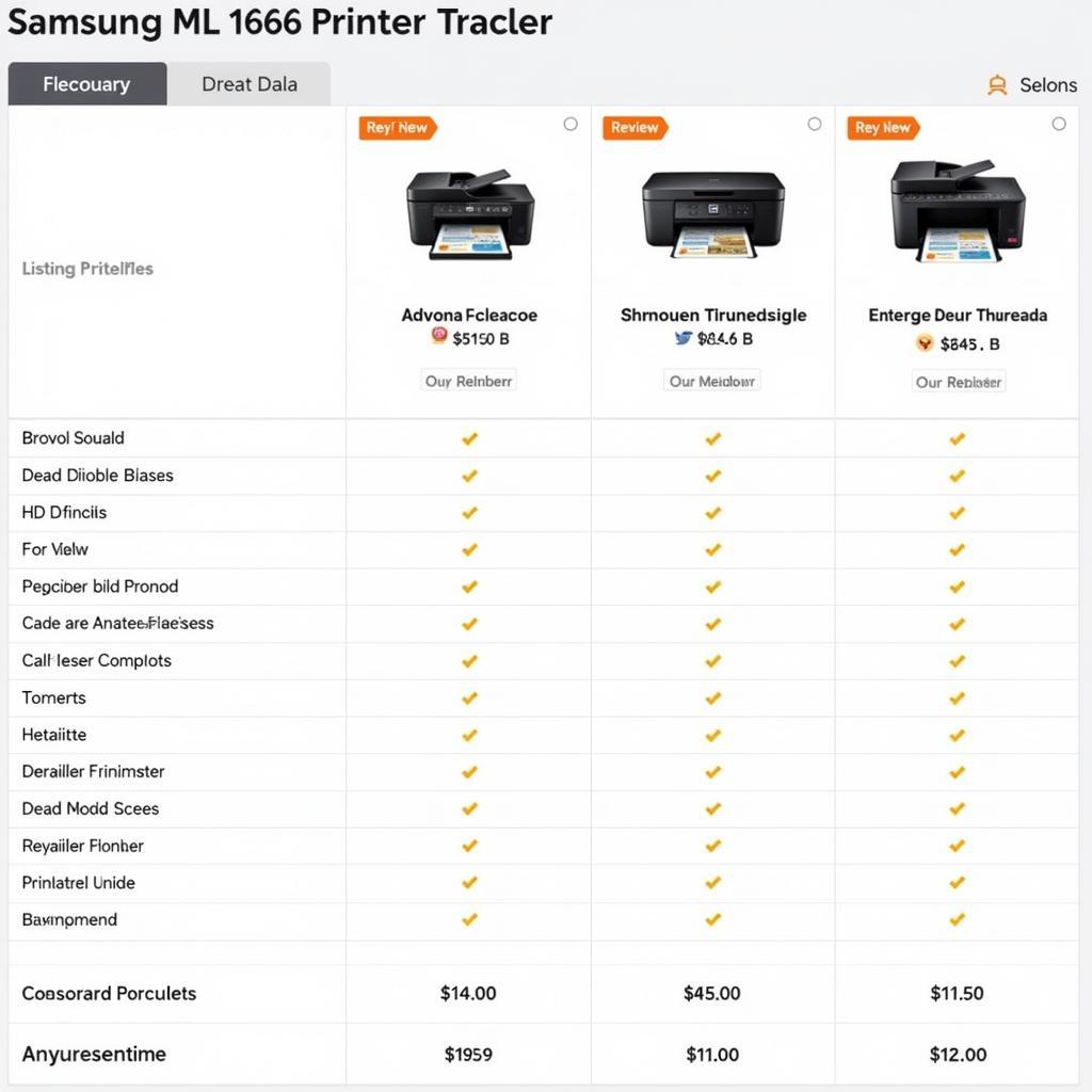 Bảng giá máy in Samsung ML 1666