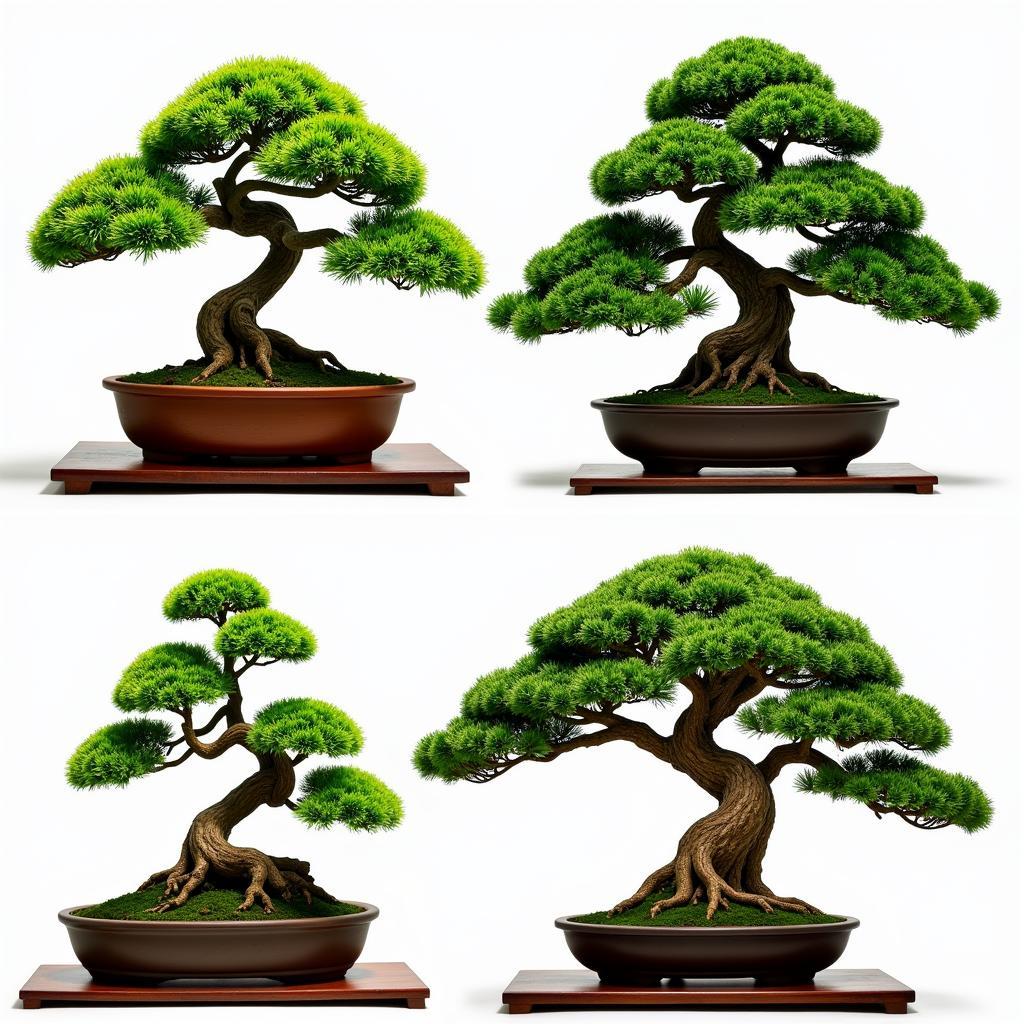 Các dáng tuyết tùng bonsai