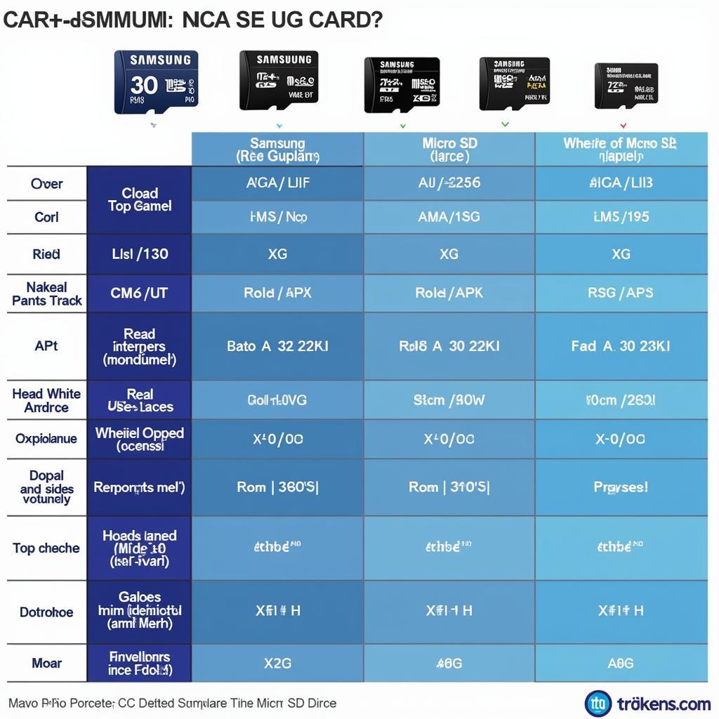 Các dòng thẻ nhớ Samsung Micro SD