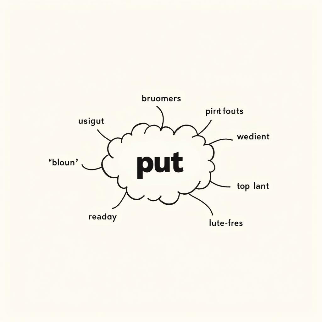 Các giới từ đi kèm với "put"