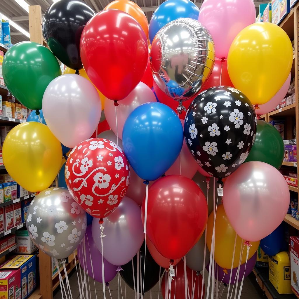 Various types of helium balloons available