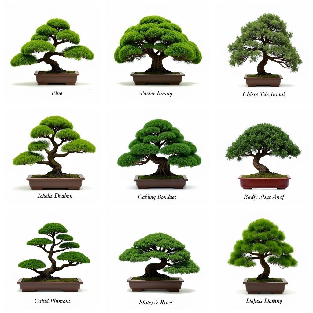 Các loại cây thông bonsai