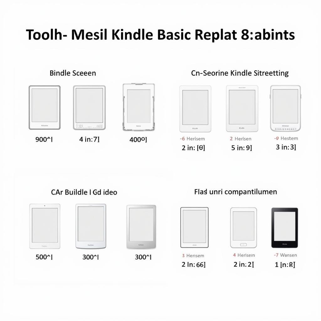 Các loại màn hình Kindle Basic