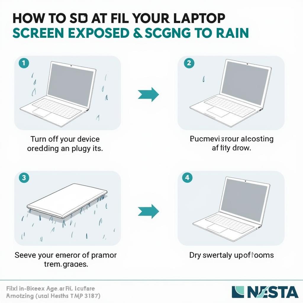 Steps to fix a wet laptop screen