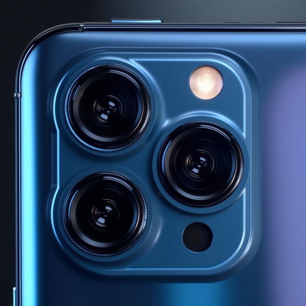 Cận cảnh camera K20 Pro màu xanh