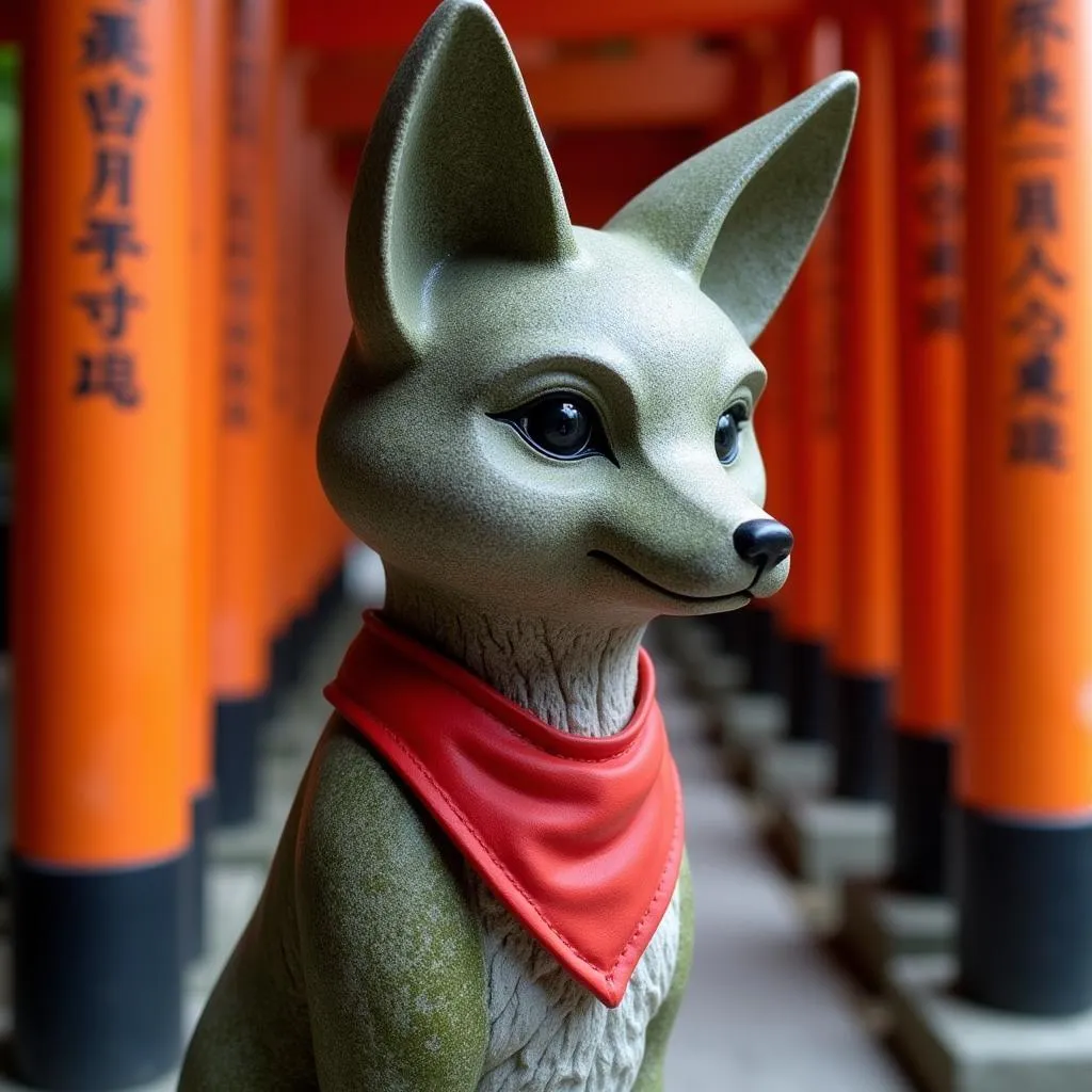 Cáo Nhật Bản tại đền thờ Fushimi Inari