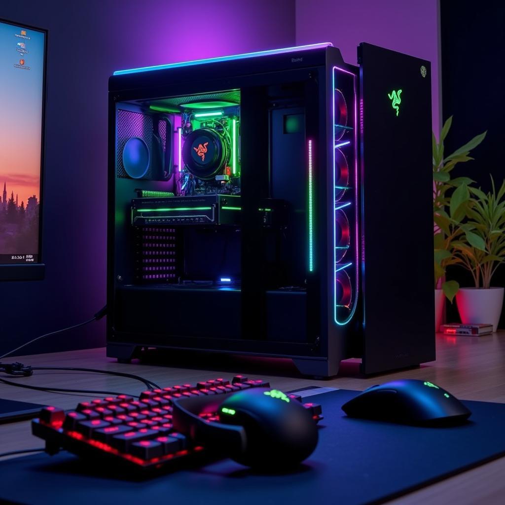 Dàn máy tính Razer với thiết kế gaming độc đáo