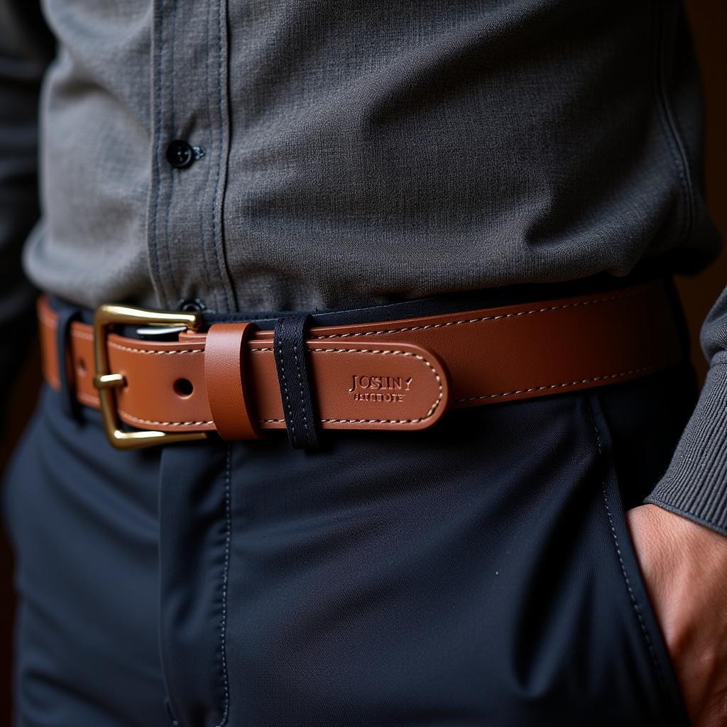 Popular men's belt without buckle