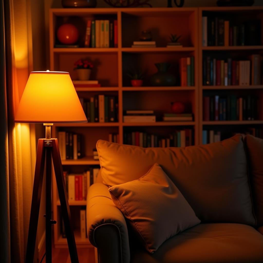 Romantic Sunset Lamp in Living Room