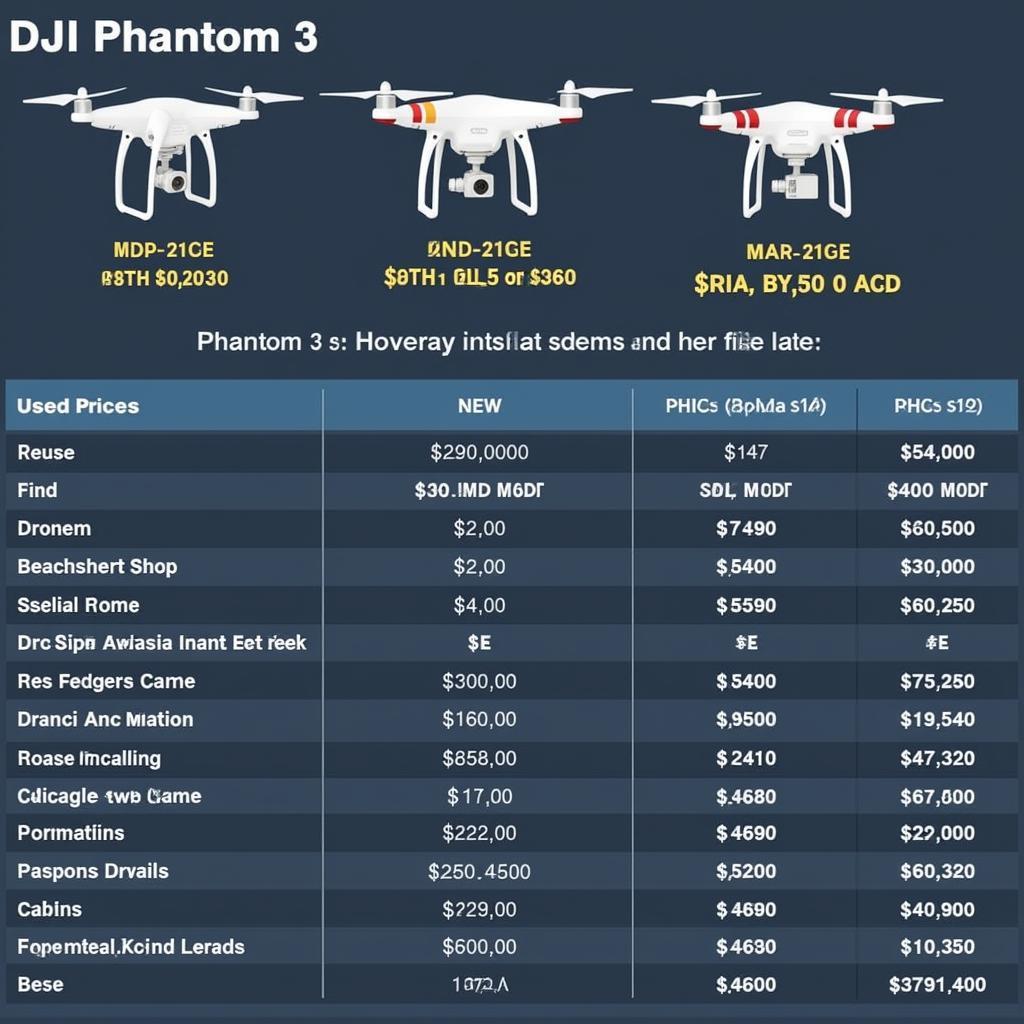 Bảng giá chi tiết các phiên bản DJI Phantom 3