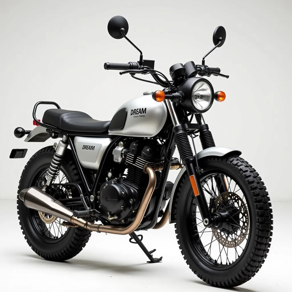 Hình ảnh xe Dream độ phong cách Scrambler