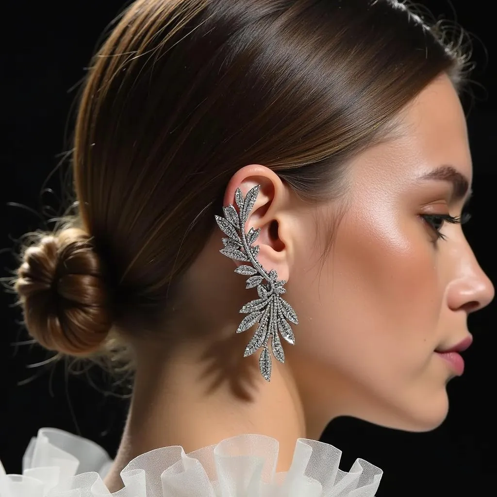 Ear cuff trên sàn diễn thời trang