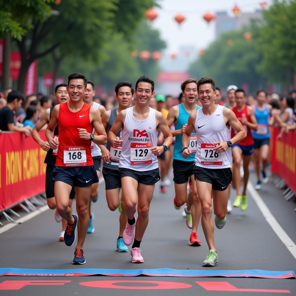 VĐV vỡ òa cảm xúc khi cán đích Hội An Marathon