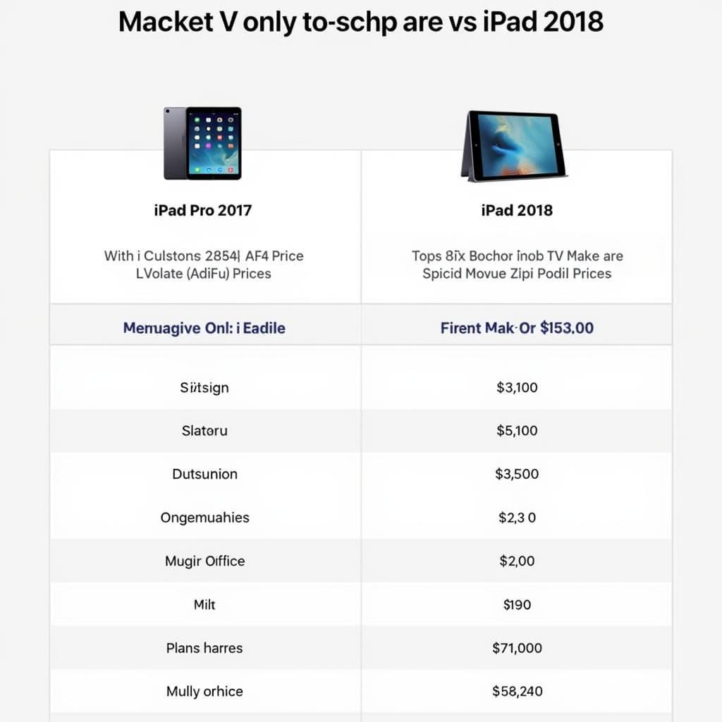 So sánh giá bán iPad Pro 2017 và iPad 2018