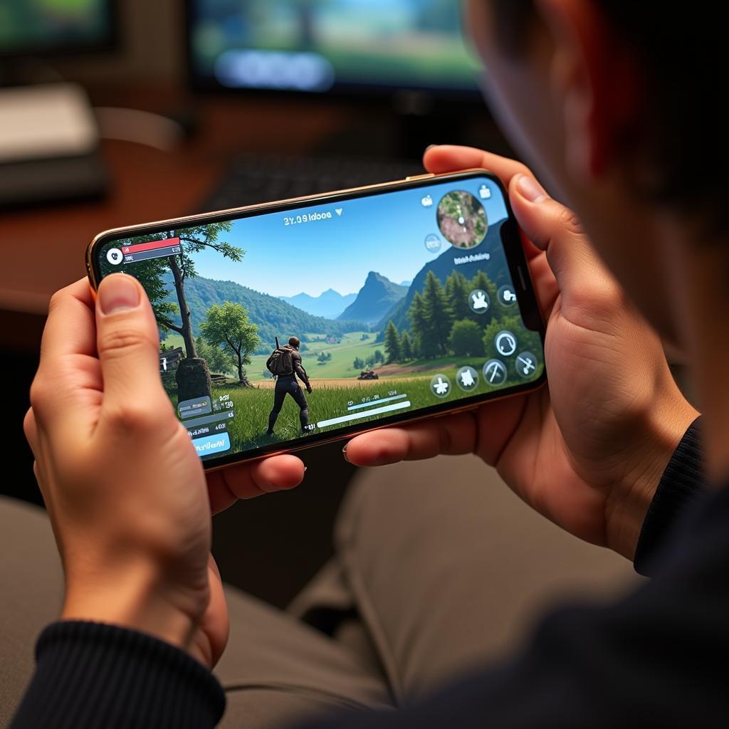 iPhone Xs Max màu vàng chơi game mượt mà