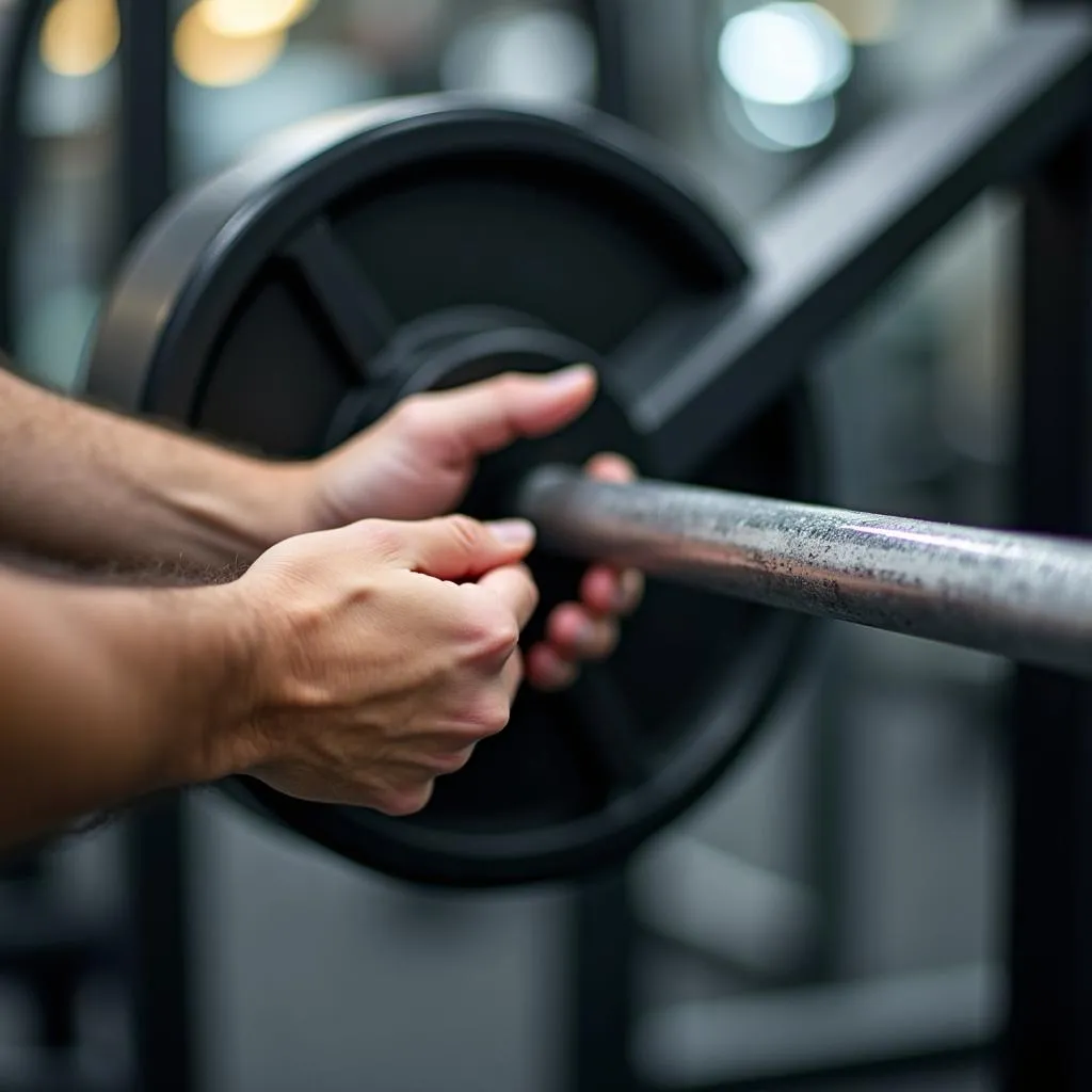 Inspecting gym equipment