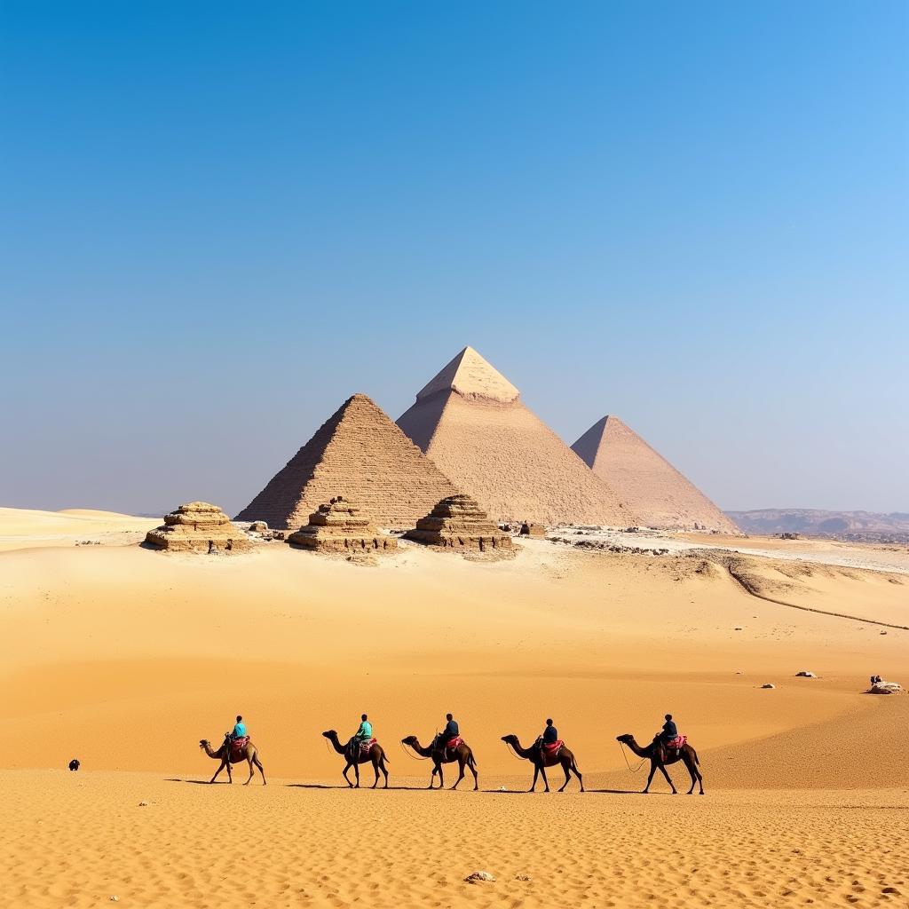 Kim tự tháp Giza hùng vĩ