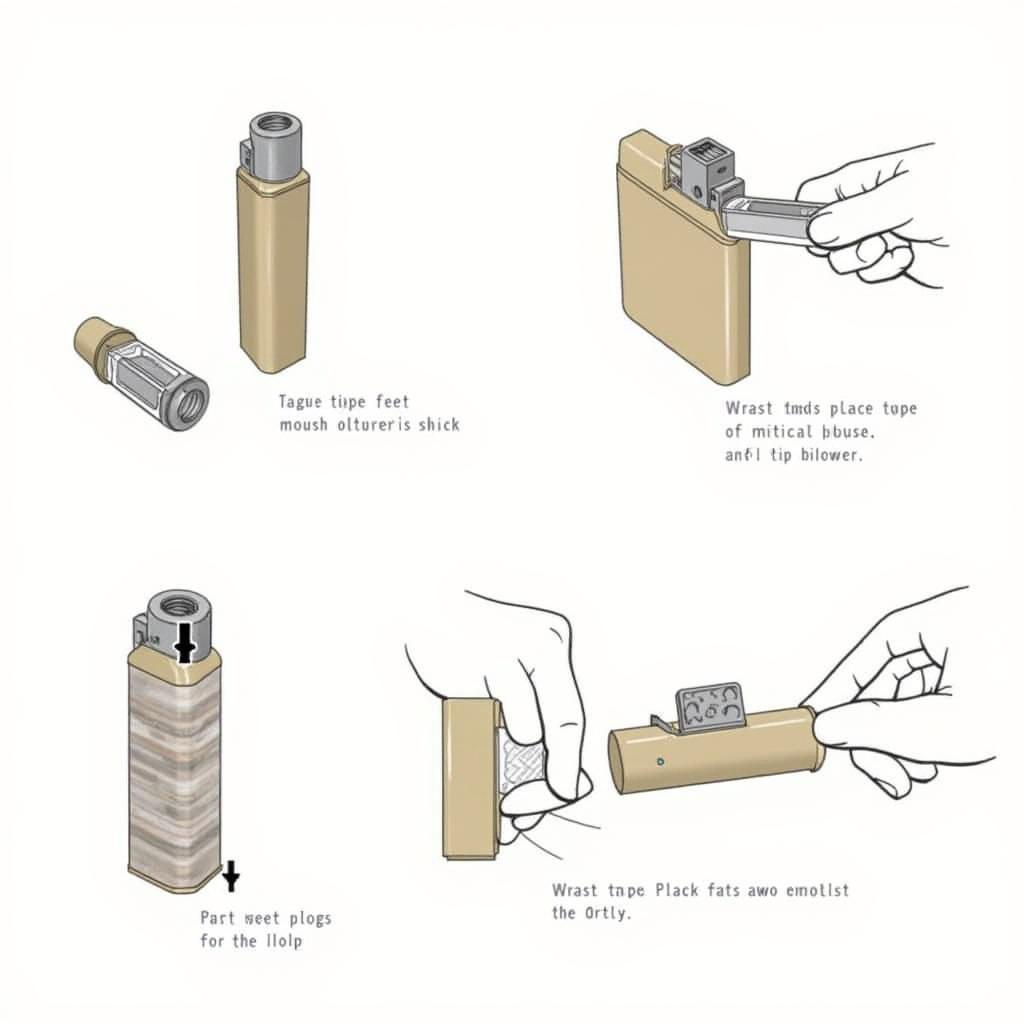 Các bước lắp ráp bật lửa bằng pin