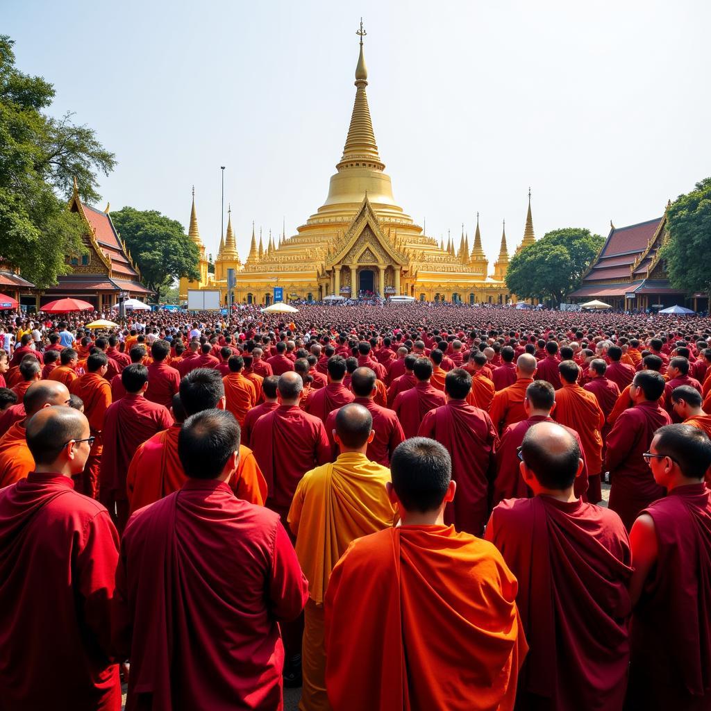 Lễ hội thay áo mới cho chùa Shwedagon