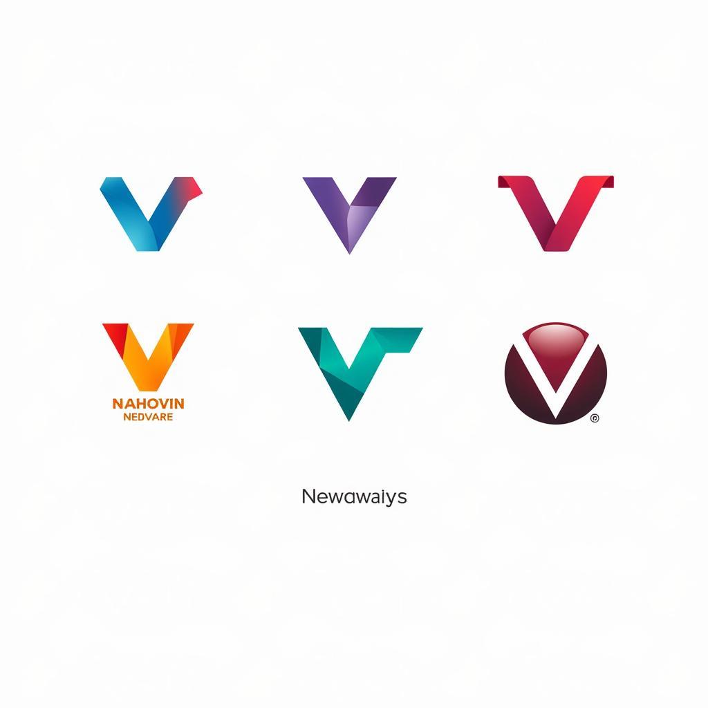 Logo chữ V font chữ ấn tượng