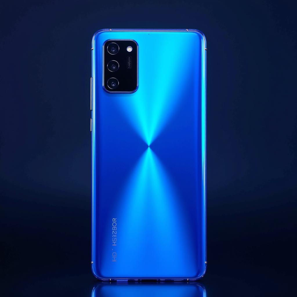 Mặt lưng K20 Pro màu xanh phản chiếu ánh sáng