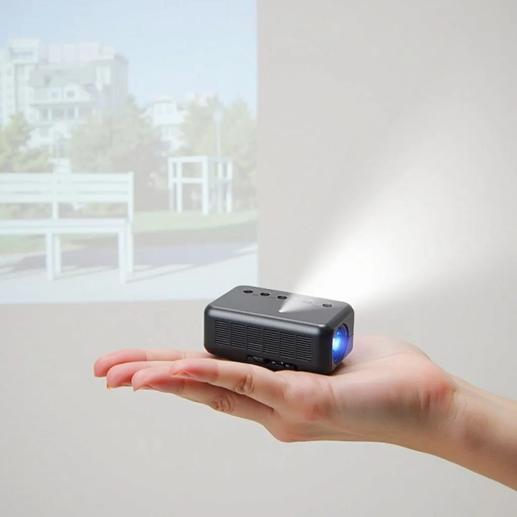 Máy chiếu mini LED projector nhỏ gọn