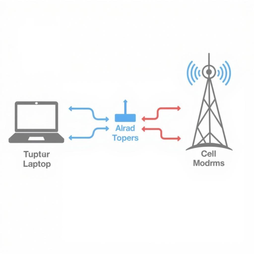 Sơ đồ hoạt động của modem 3G