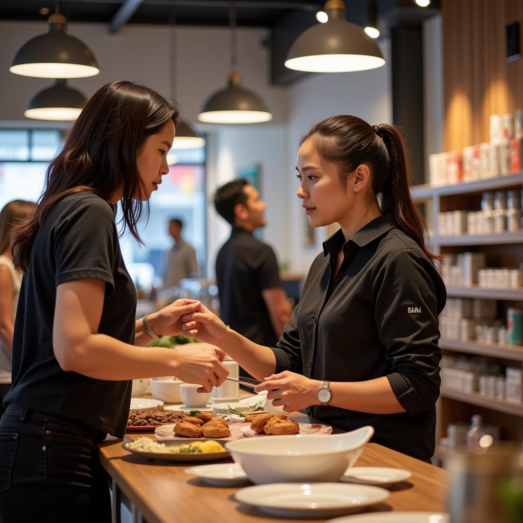 Nhân viên Long Phát tư vấn khách hàng