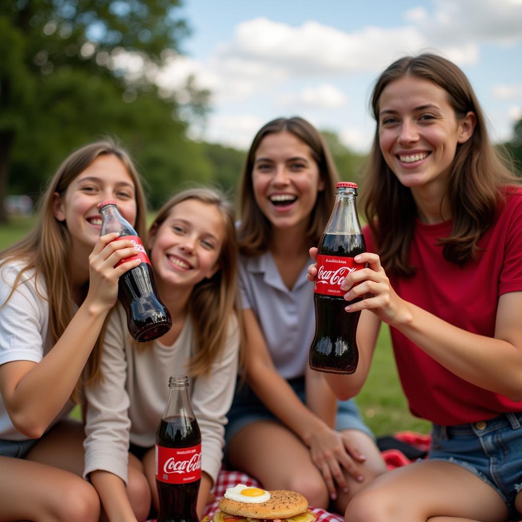 Nhóm Bạn Trẻ Uống Coca Cola