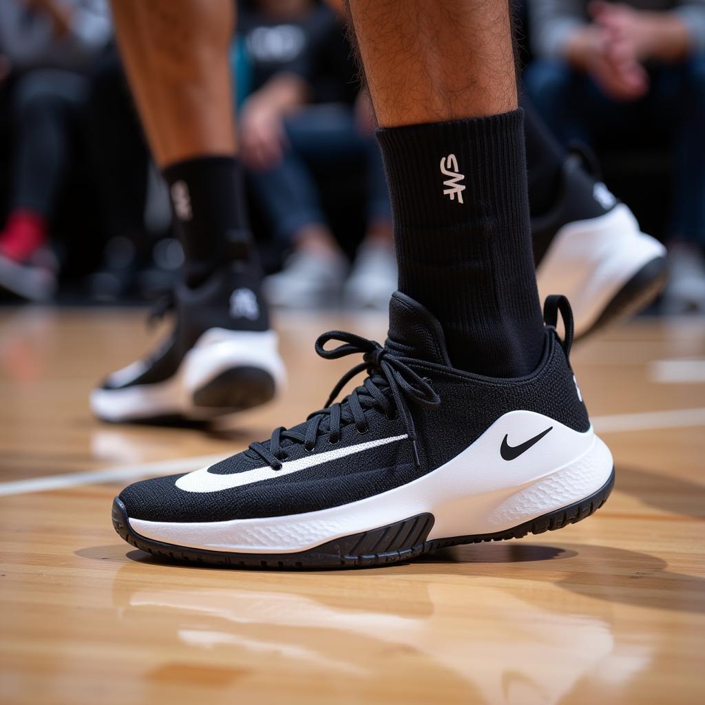 Nike Adapt BB trên sân bóng rổ