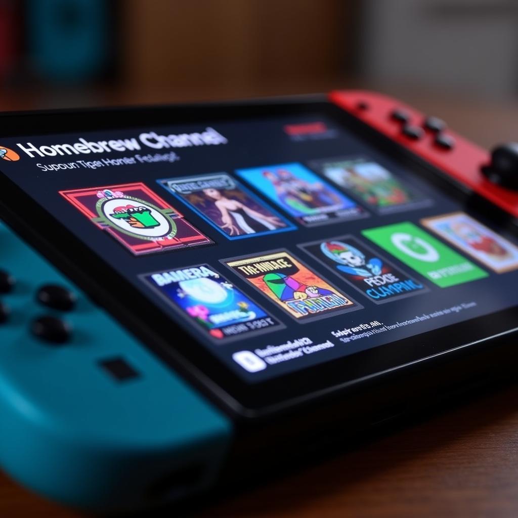 Giao diện Homebrew trên Nintendo Switch