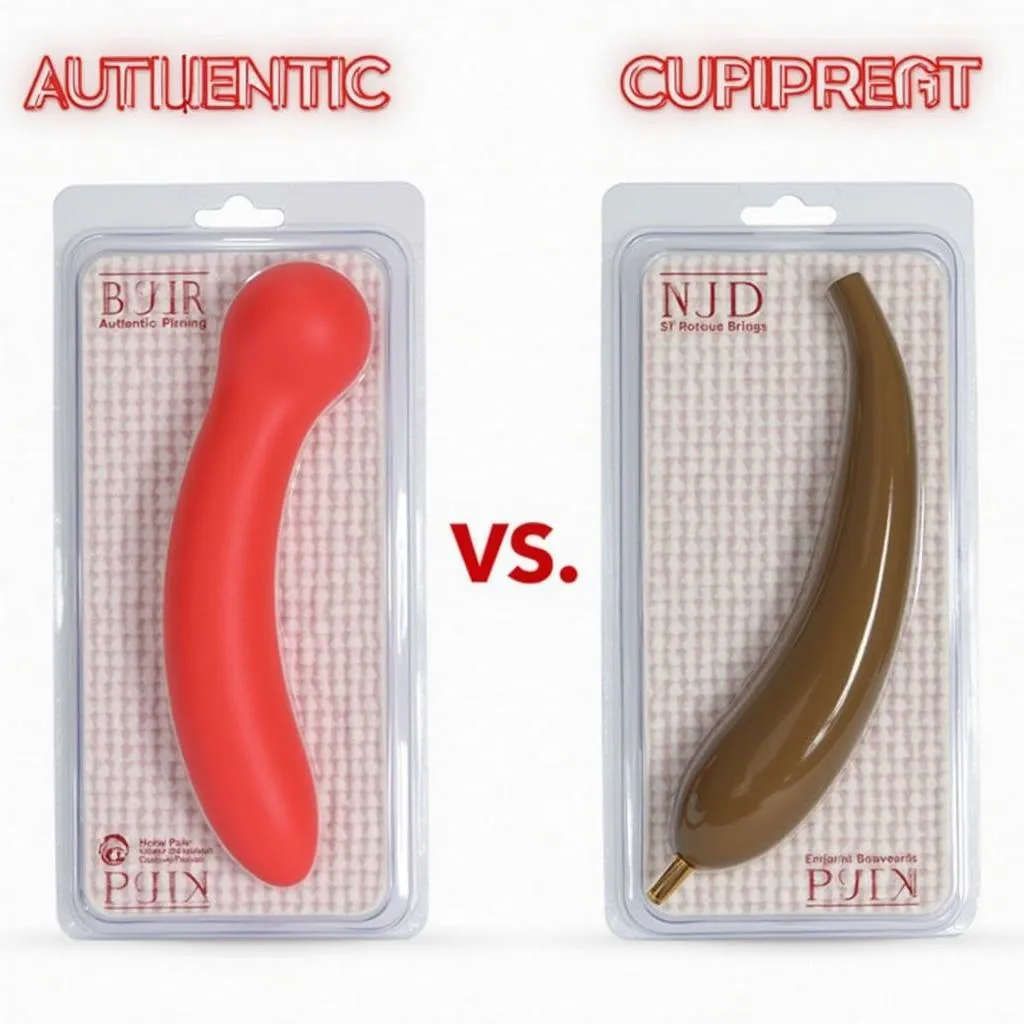 Differentiating authentic and counterfeit adult toys