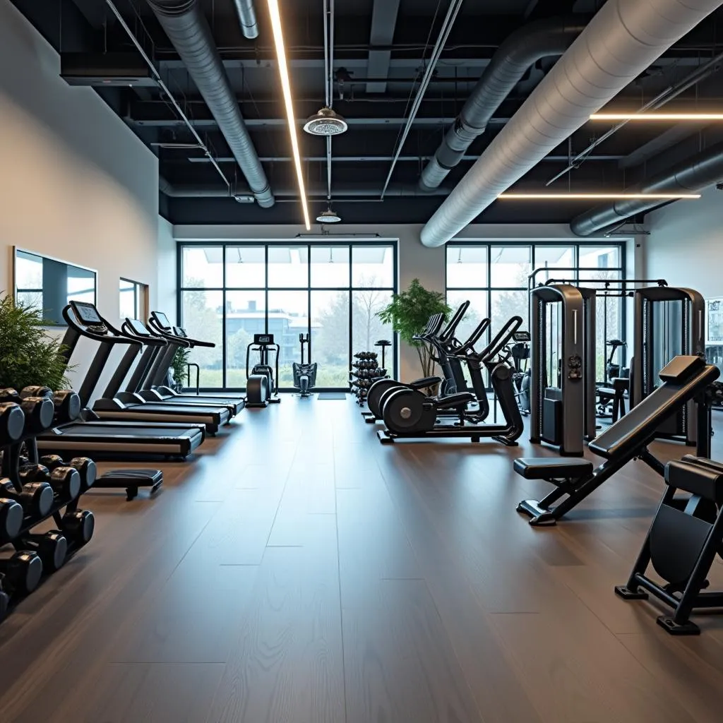 Modern gym interior