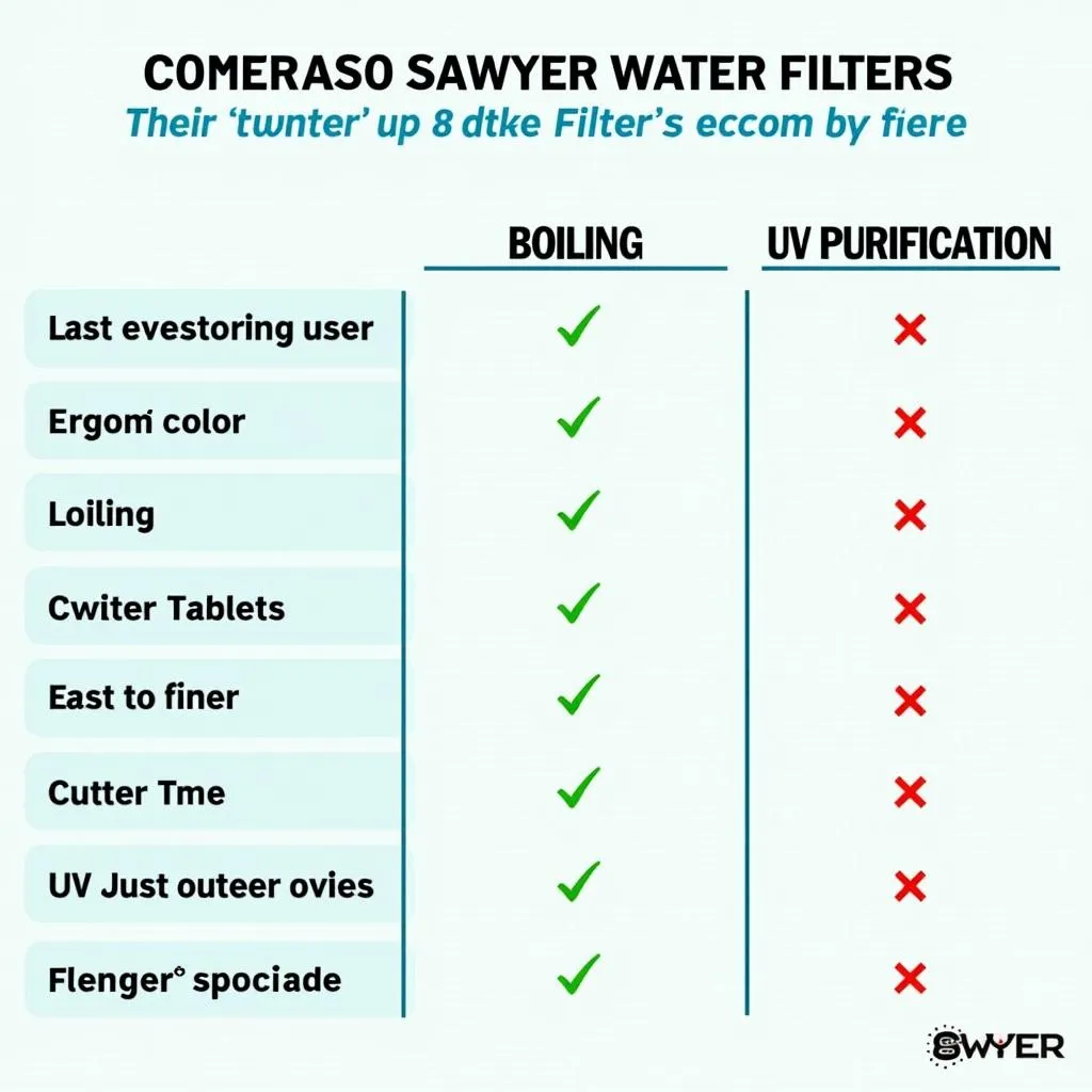 So sánh bộ lọc nước Sawyer với các giải pháp lọc nước khác