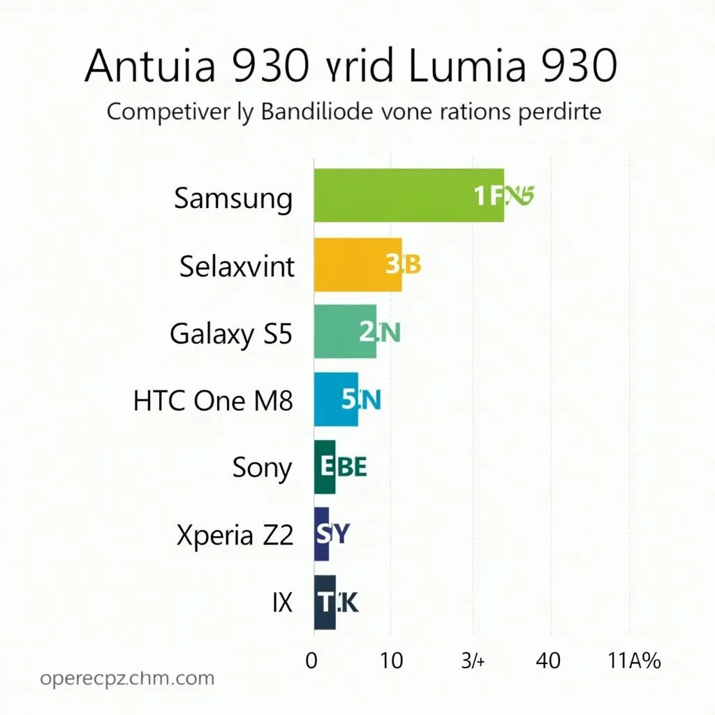 Biểu đồ so sánh điểm Antutu Lumia 930 với các đối thủ