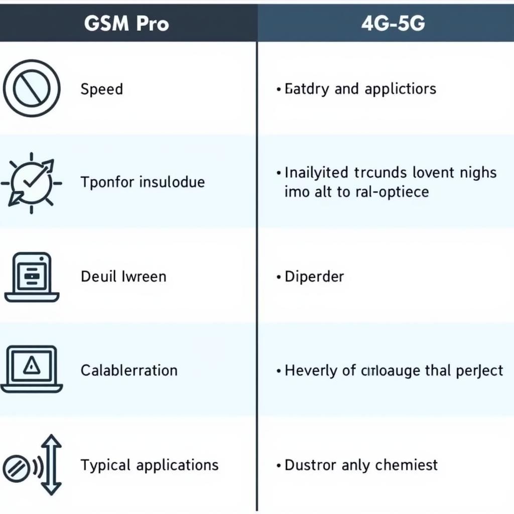 So sánh GSM Pro với 4G và 5G