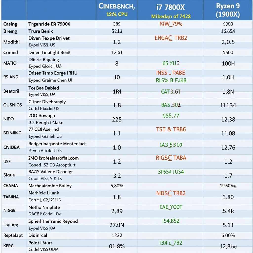 So sánh hiệu năng i9 7900X