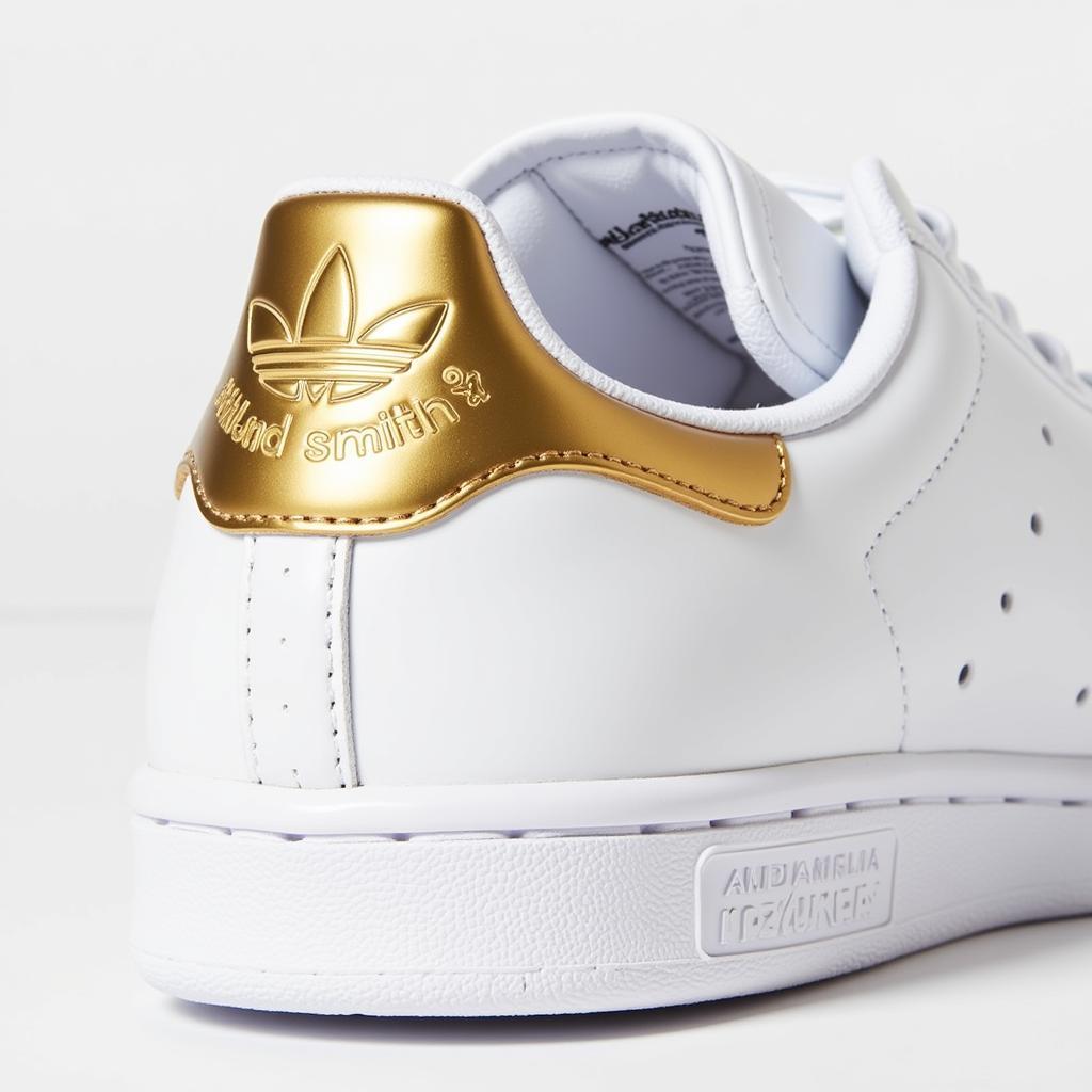 Thiết kế giày Stan Smith gót vàng