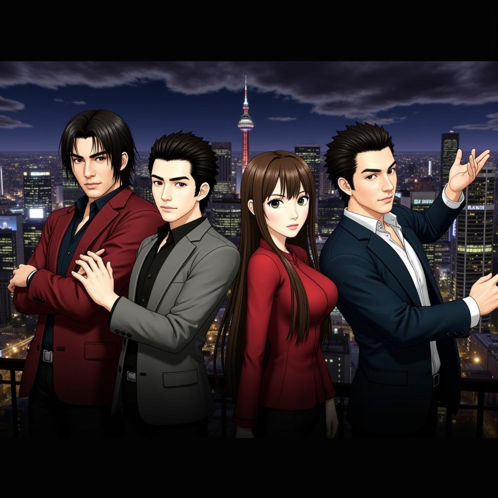 Bốn nhân vật chính trong Yakuza 4