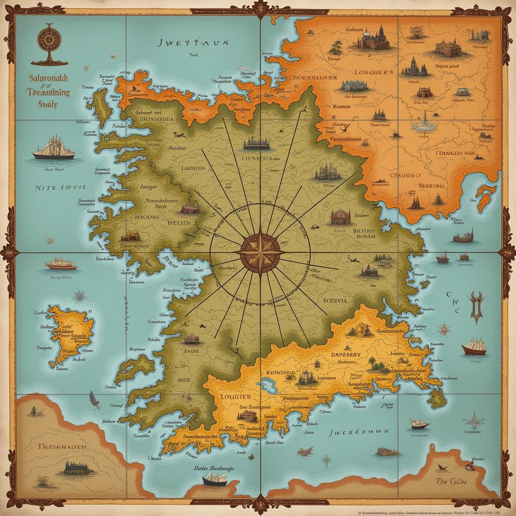 Bản Đồ Westeros Trong Bộ Truyện Trò Chơi Vương Quyền