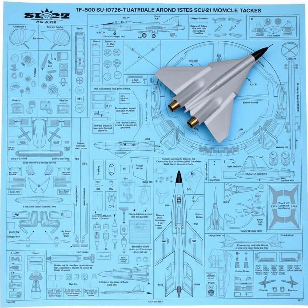 Bản vẽ mô hình máy bay Su-27