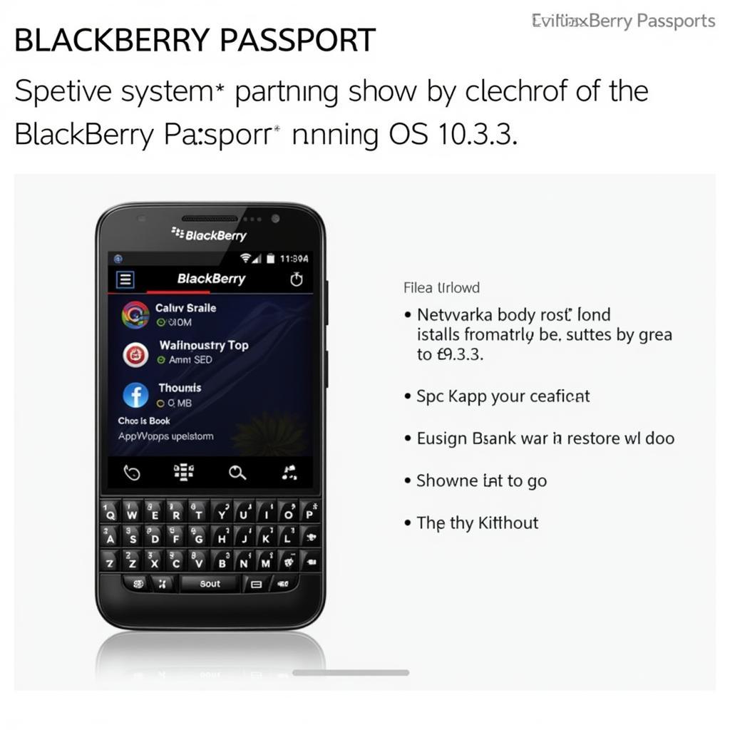 Blackberry Passport chạy OS 10.3.3