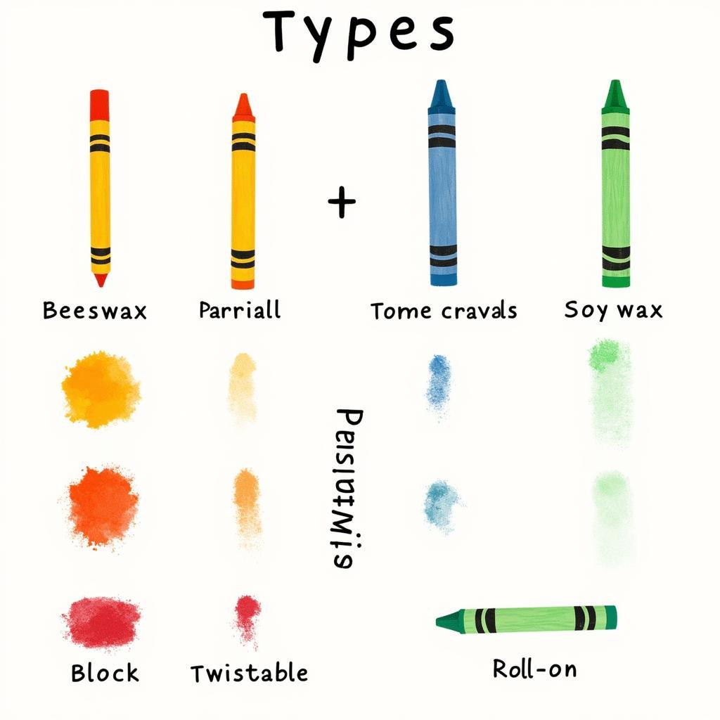 Phân loại bút sáp màu crayon theo chất liệu, hình dáng và kích thước