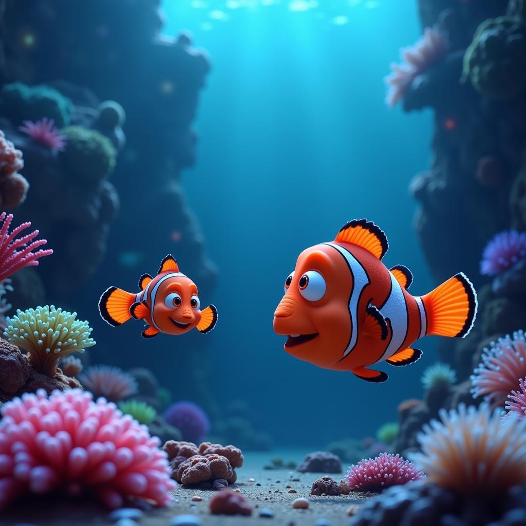 Cha con cá hề Nemo gặp nhau