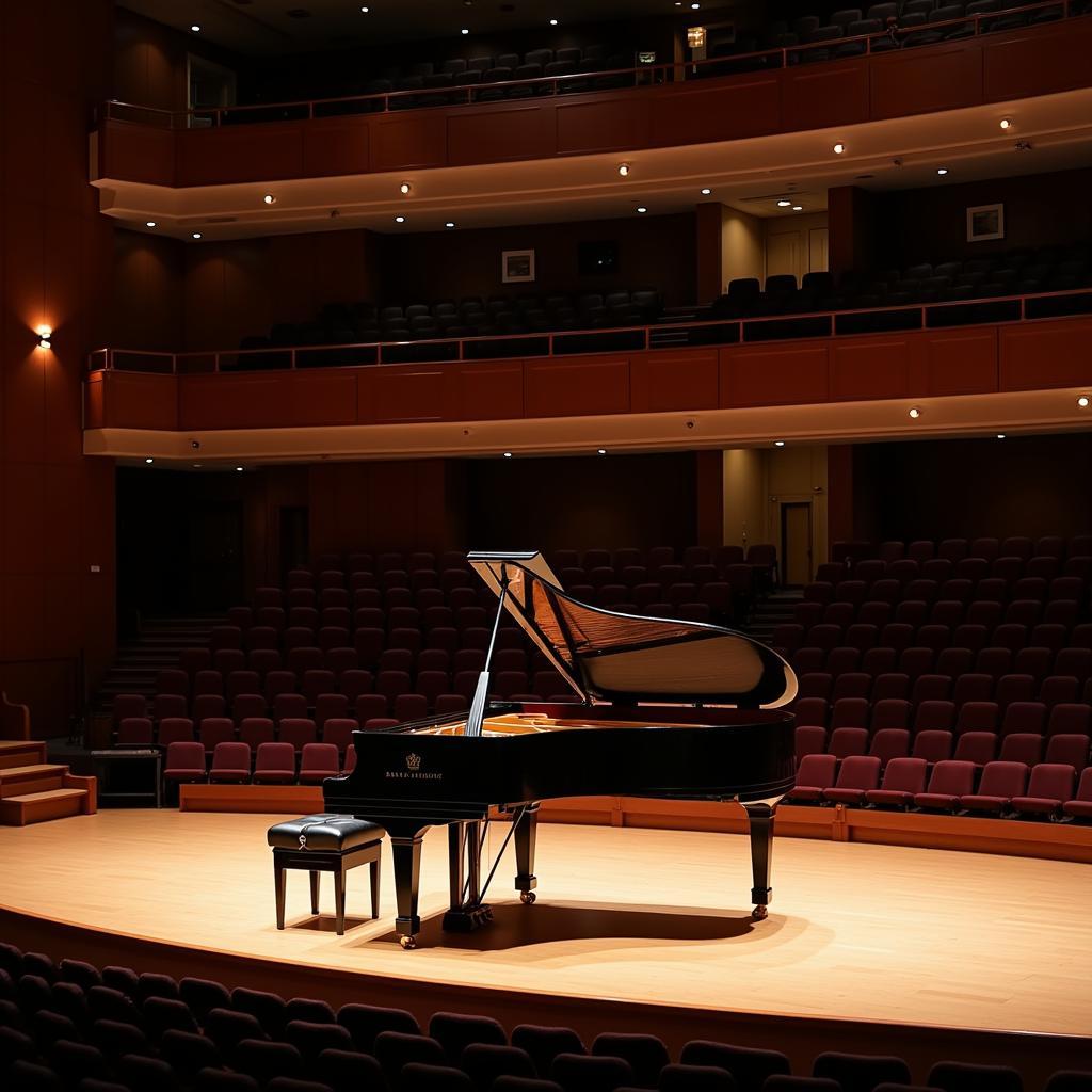 Đàn Steinway Grand Piano trong phòng concert