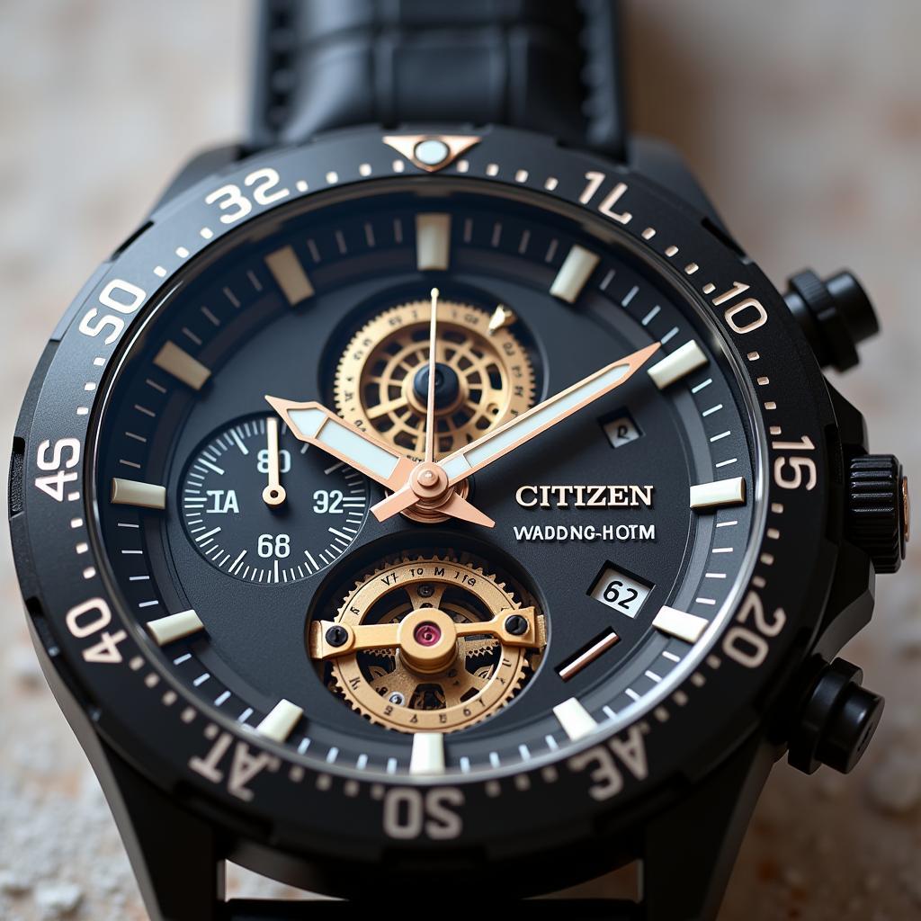 Đồng hồ Citizen Automatic Lộ Máy Mặt Trước