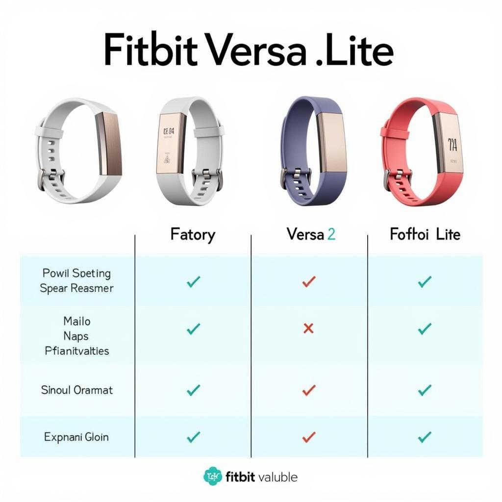 Fitbit Versa Lite: So sánh với các phiên bản khác