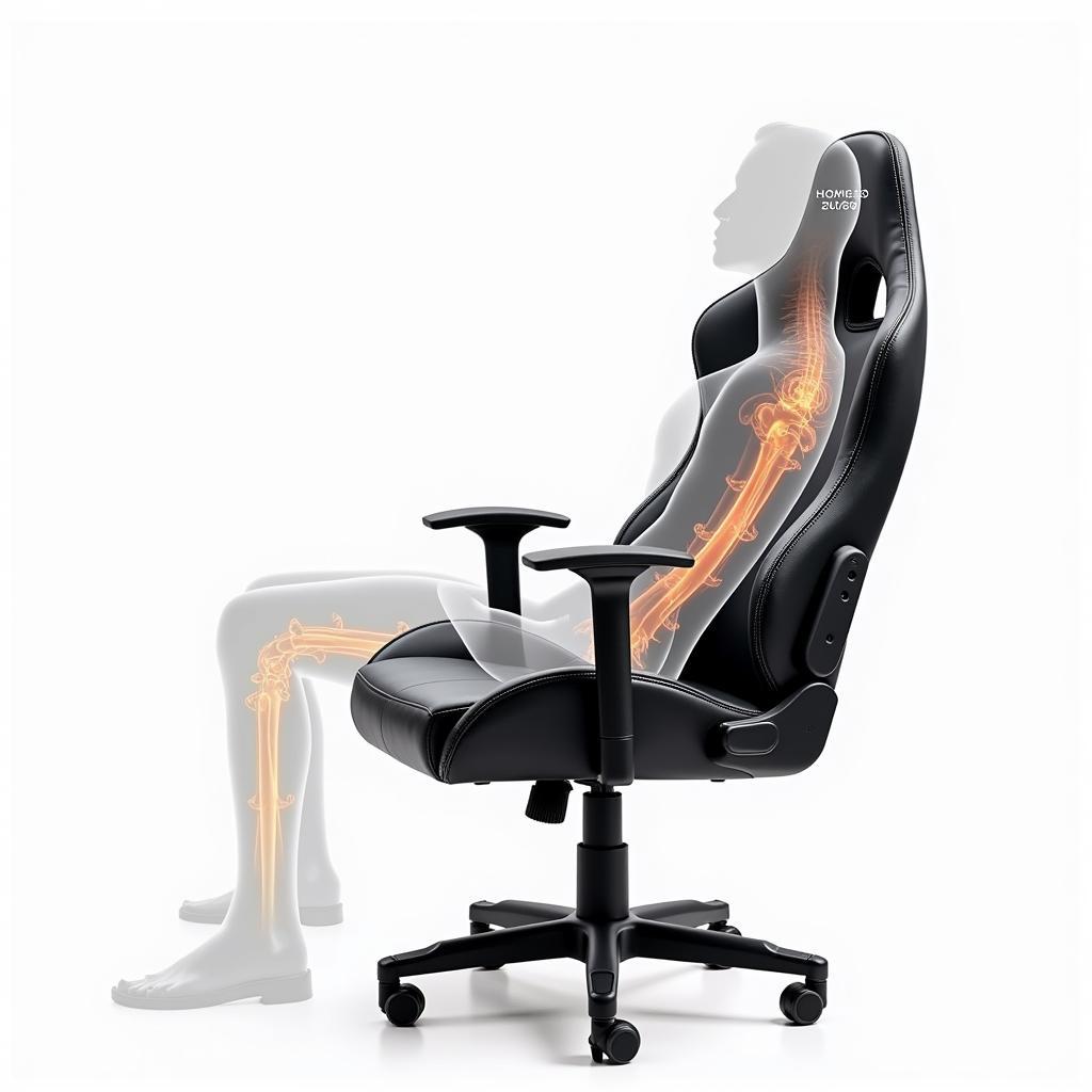 Ghế gaming cao cấp thiết kế ergonomic